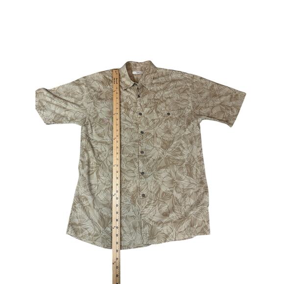 Moda Campia Men’s Hawaiian Button Down Shirt, Mustard Color, M - Picture 5 of 5